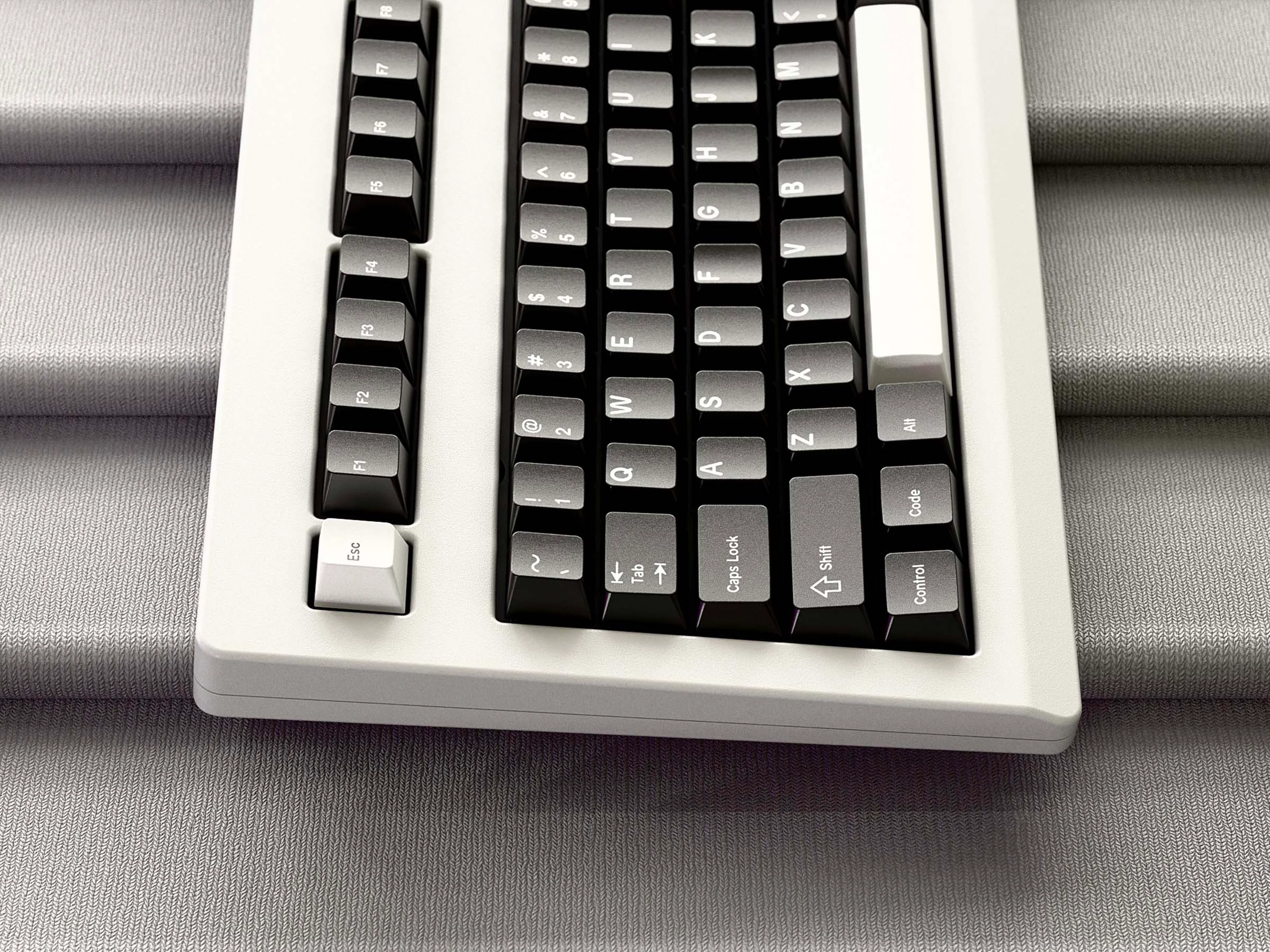 GMK CYL WoB | Classic White on Black Keycap Set